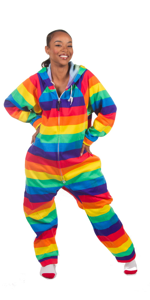 Rainbow Sweatshirt Onesie, One Piece PJ, Drop Seat Pajama