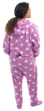 Load image into Gallery viewer, Purple Polka Dot Onesie - Detachable Feet
